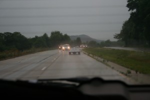 Driving 59 mph in the rain!