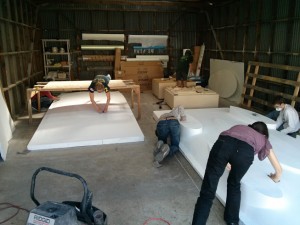 Our sanding party!